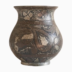 Small Pyriform Bidri Vase, 1950s