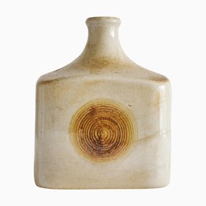 Mid-Century Wood Imprint Studio Pottery Vase, 1960s