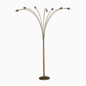 Vintage Floor Lamp in Aluminium and Metal, 1970s