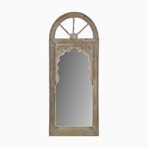 Indian Solid Wood Window Transformed Into a Mirror