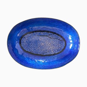 Hand-Hammered Enameled Bowl from Valenti, Italy, 1960s