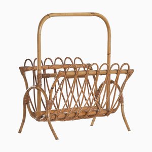 Mid-Century Magazine Rack in Bamboo, 1960s