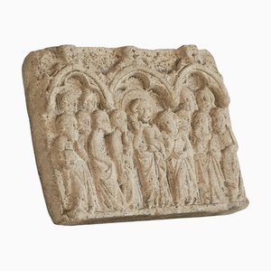 Bas-Relief of Jesus and the 12 Disciples in Stone, 1940s