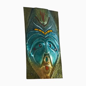 Enameled Mask by Franco Bastianelli for Laurana Pesaro, 1950s