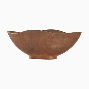 Sculptural Bowl in Sand Cast Bronze by Esa Fedrigolli, 1970s
