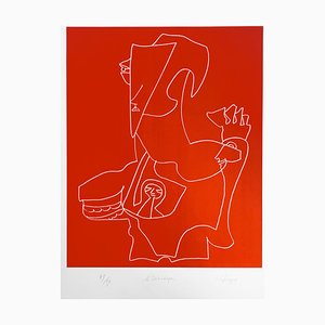 Charles Lapique, Le démiurge, Lithographie Originale