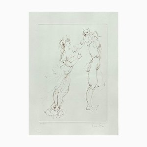 Leonor Fini, Composition Figurative, 20e Siècle, Lithographie sur Papier Arches