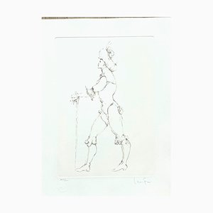 Leonor Fini, Composition Figurative, 20e Siècle, Lithographie sur Papier Arches