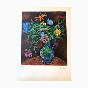 Isis Kishka, Bouquet of Flowers, Lithograph