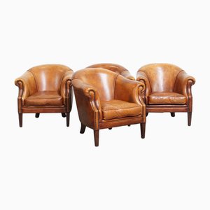 Lammfell Clubsessel mit Farben, 4 . Set