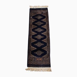 Oriental Runner Rug in Mainly Blue Tones