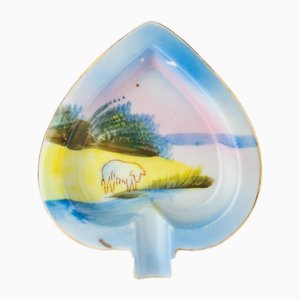 Japanese Art Deco Ceramic, Enamel and Porcelain Ashtray from Noritake, 1930s