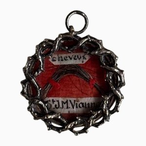 19th Century Silver Reliquary of Saint John Mary Vianney with Wax Seal