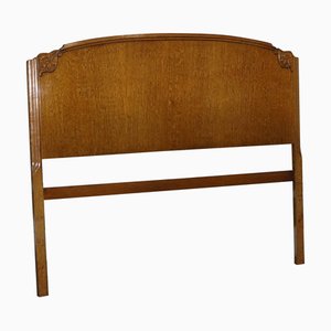 Doppeltes Kopfteil aus geschnitzter Eiche im Art Deco Stil