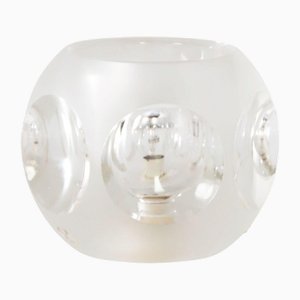 Lampe de Bureau Ice Cube en Verre de Cristal Gravé de Peill & Putzler, Allemagne, 1980s