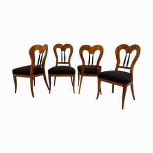 Sedie Biedermeier in noce, Germania, 1825, set di 4