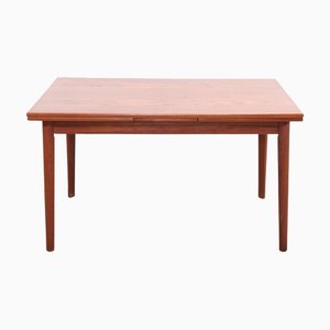 Mesa de comedor extensible danesa de teca, años 60