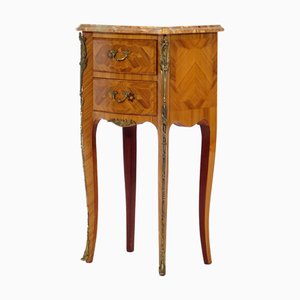 Louis XV Marquetry Bedside Table