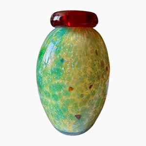 Murano Vase by Franco Moretti Signed for Made Murano Glass, 1980