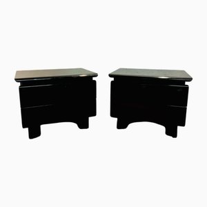 Nachttische aus Holz, 1980er, 2er Set