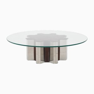 Steel and Glass Coffee Table, 1970s
