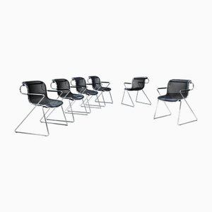 Sedie da pranzo di Charles Pollock per Castelli/Anonima Castelli, anni '80, set di 6
