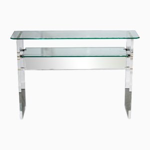 Glass and Acrylic Console Table from Roche Bobois, 1980