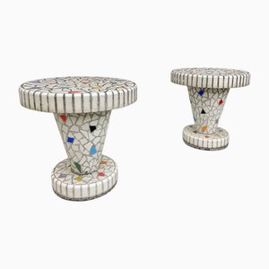 Juego de taburetes vintage de mosaico, 1960
