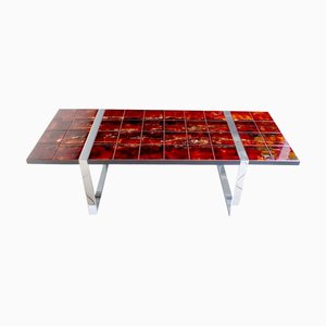 Vintage Ceramic and Chrome Console Table from Belarti