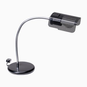 Verstellbare Vintage Studienlampe aus Edelstahl, 1980
