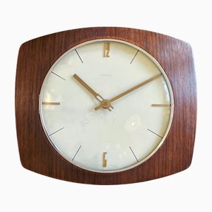 Orologio da parete vintage in teak di Kienzle, anni '70