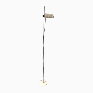 Model 626 Floor Lamp in White Painted Metal and Chromed Metal by Joe Colombo for Oluce, 1970s