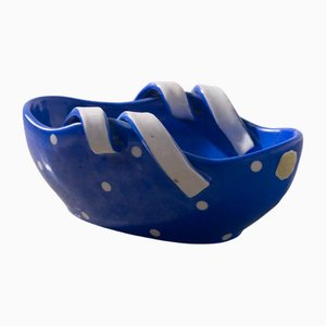 Italian Blue Ceramic Vase by Pucci, 1950s