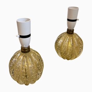 Bullicante Murano Glass Table Lamps, 1950s, Set of 2