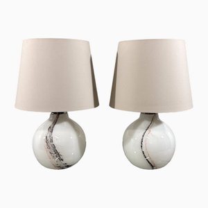 Grandes Lampes de Bureau en Verre de Peill & Putzler, 1970s, Set de 2