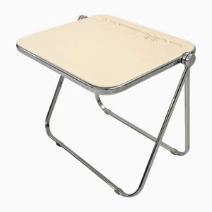 Escritorio plegable de platino en beige de Giancarlo Piretti para Anonima Castelli, años 70