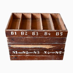 Scatole da laboratorio industriali grandi in legno, set di 5