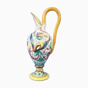Brocca in ceramica della Manifattura Colonnata di Sesto Fiorentino, Italia, fine '800