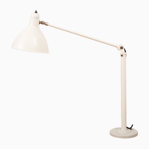 White Painted Metal Table Lamp with White Sheet Metal Shade