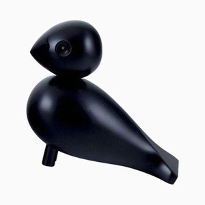 Figura di Raven Songbird dipinta a mano in legno di faggio di Kay Bojesen, XX secolo