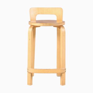Sgabello K65 di Alvar Aalto per Artek, Finlandia, anni '60