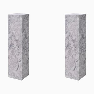 Colonne in marmo bianco, set di 2