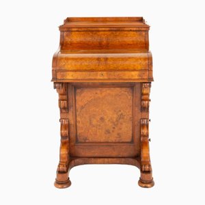 Victorian Davenport Desk in Burr Walnut, 1860s