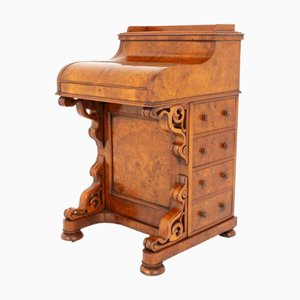 Viktorianischer Davenport Schreibtisch aus Nussholz, 1860er