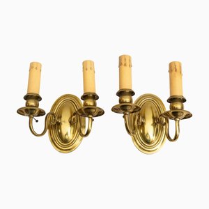 Vintage Brass Appliques, 1950s, Set of 2