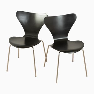 Set of Dining Chairs Model 3107 by Arne Jacobsen for Fritz Hansen, 1950s