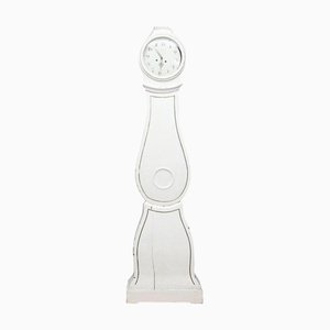 Gustavian Swedish Mora Clock in White-Gold