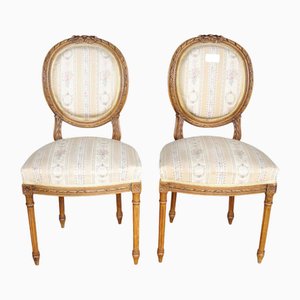 Gustavianische Esszimmerstühle aus geschnitztem Rohrgeflecht, Anfang 1900, 2er Set