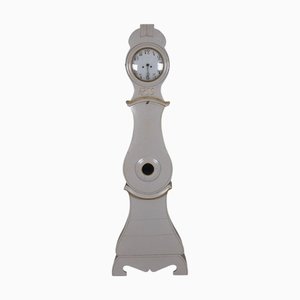Swedish Tall Crown Mora Clock in White, 1890s