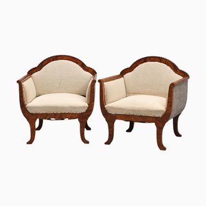 Suite de Fauteuils Ronds Biedermeier, Suède